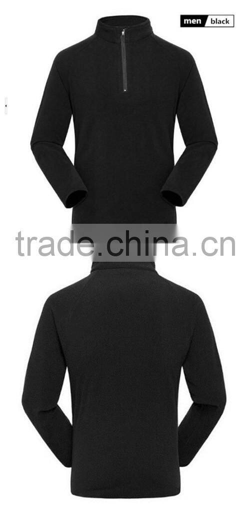 Mens cotton half zip sweatshirt without hoods