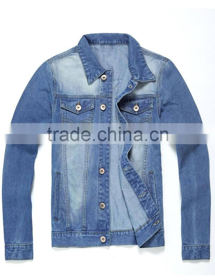 2016 new custom mens denim fall jactets&coat OEM service clothing wholesale
