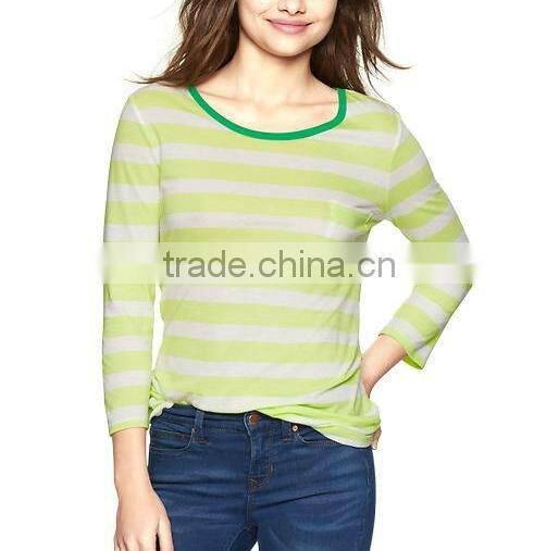 TEEN GIRLS STRIPED LONG SLEEVE T SHIRT
