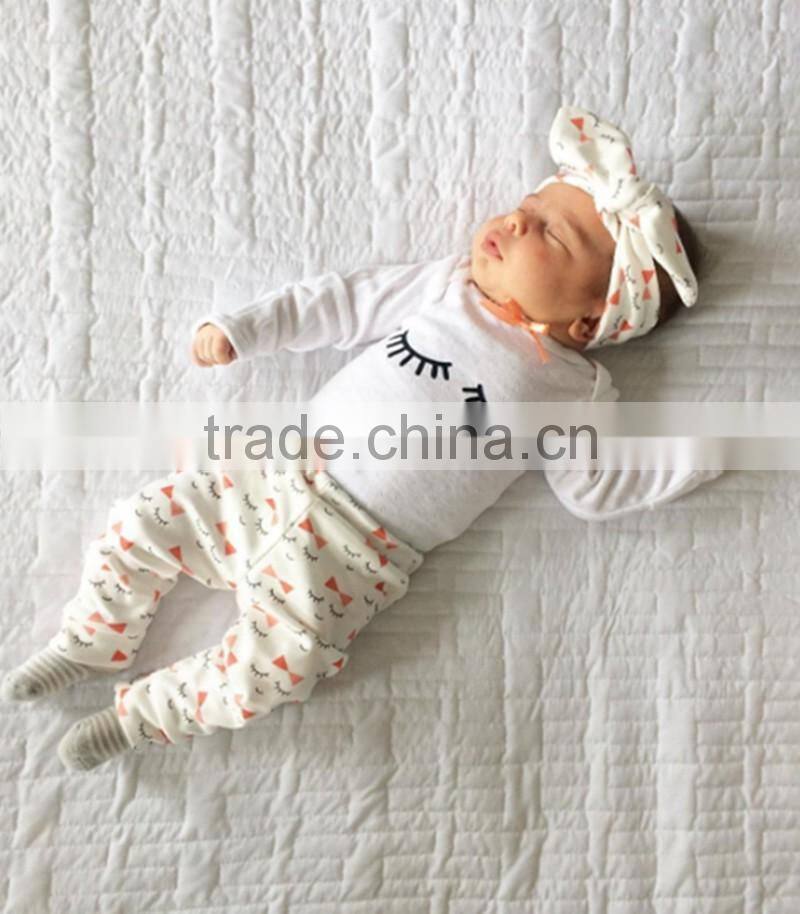 2017 Autumn Baby Boy Clothes Cotton T-shirt+Pants Newborn 2pcs Suit Baby Girl Clothes