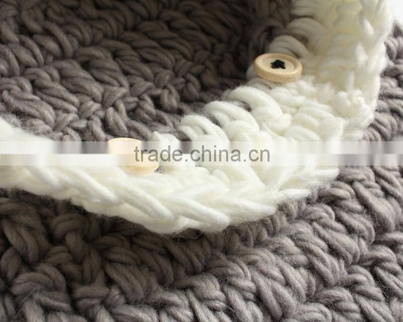 Handmade Baby Photo Props Hat Knitted Kids Fox Photography Hat for Kids