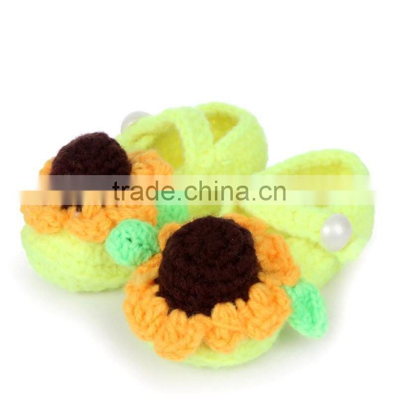 The new spring princess hand made crochet knitted baby shoes LBS20151223-52