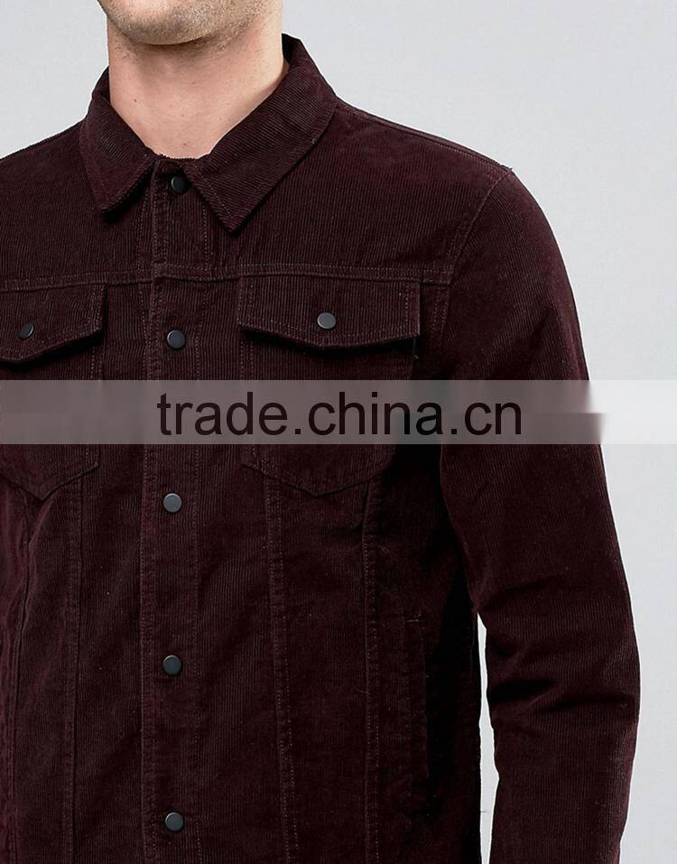New design Wine shirt style men plain lapel causal jacket for young men with button and pocket