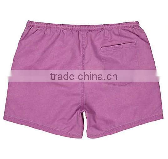 2016 Stylish quality 100%cotton men plain sweat shorts beach swim shorts