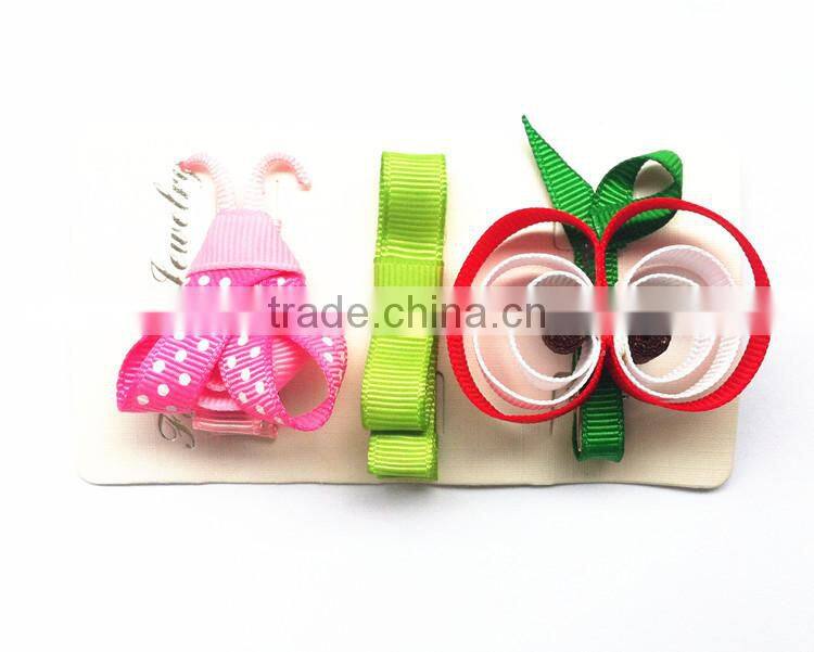 3pcs girl's stylish designer hair clip set, girl fancy hair clips set, hair clips for girls