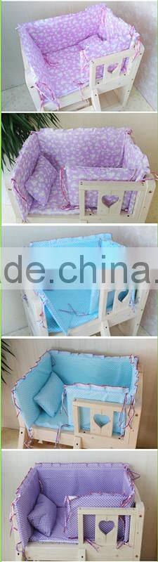 2017 Easy clean wooden luxury dog bed covers SIX-PIECE