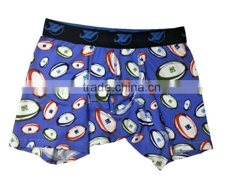 custom men basic boxers underwear polyester/spandex