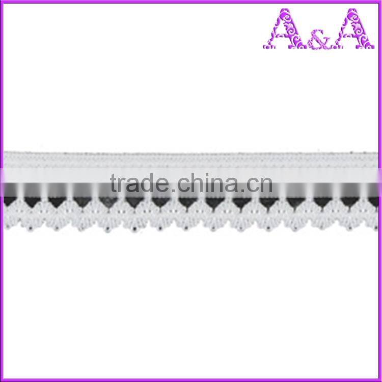Spandex/Nylon 17mm bra picot elastic lace binding tape