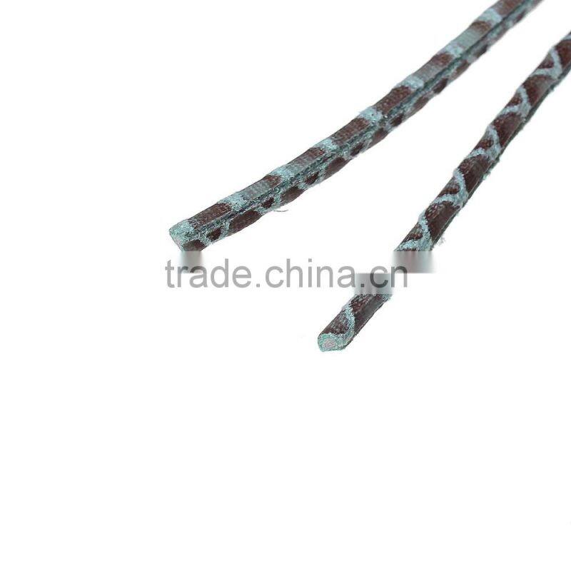 Wholesale Light Green Polyurethane Leather Jewelry Flat Thread Cord