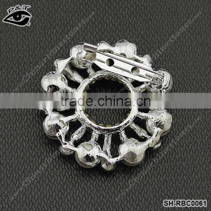 Fashion Shiny Design Rhinestone With Pearl Brooches
