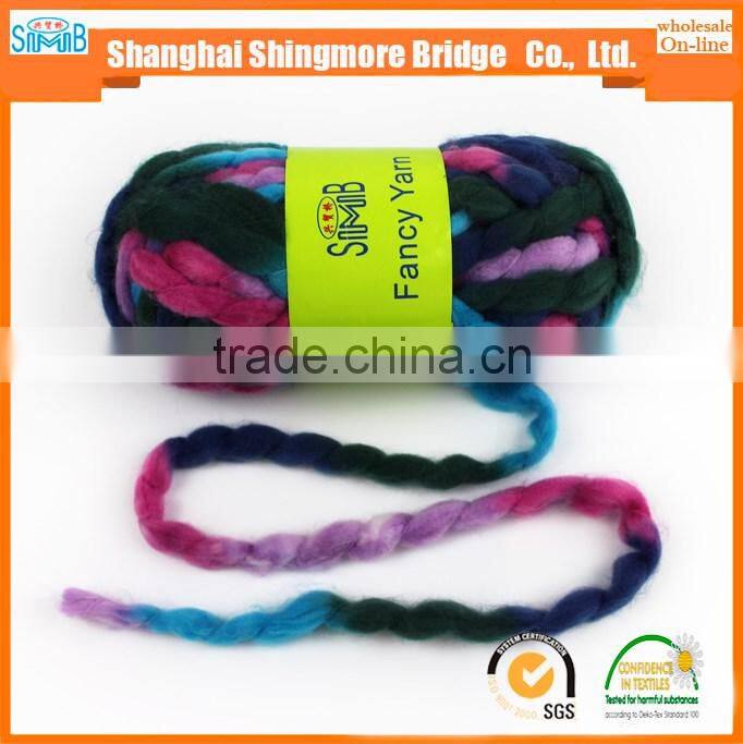 China novelty yarn manufacturer hot wholesale chunky yarn acrylic for knitting scarf