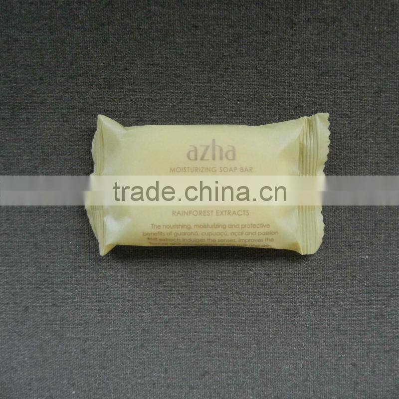 plastic bag wrapped soap