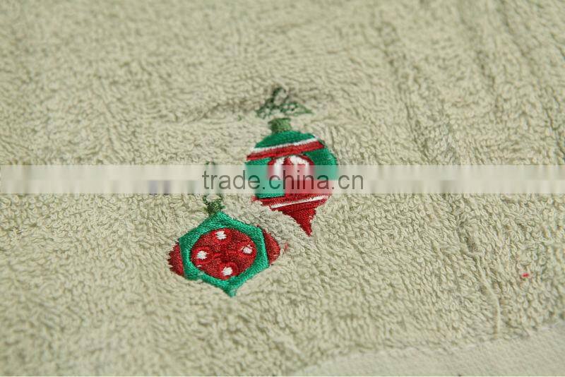 100% cotton velour embroidery hand towel