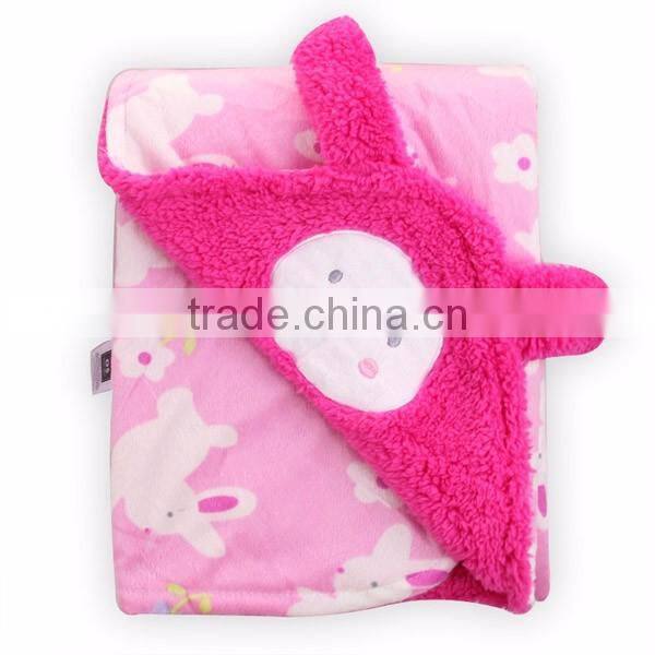 fashionable design soft touch animal baby blanket
