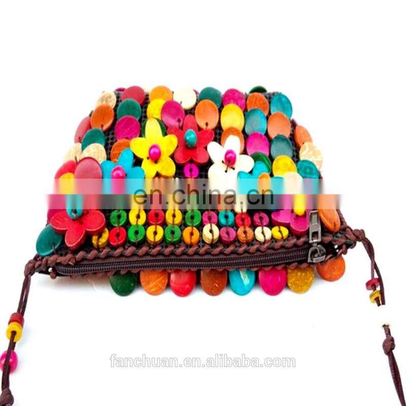 Flower Deco Beautiful Design Girls Summer Coconut Messenger