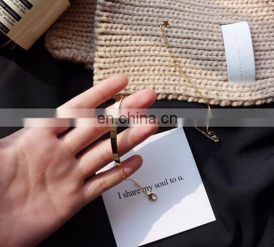 Retro Natural Stone Bracelet Double Layers Geometric Bracelet