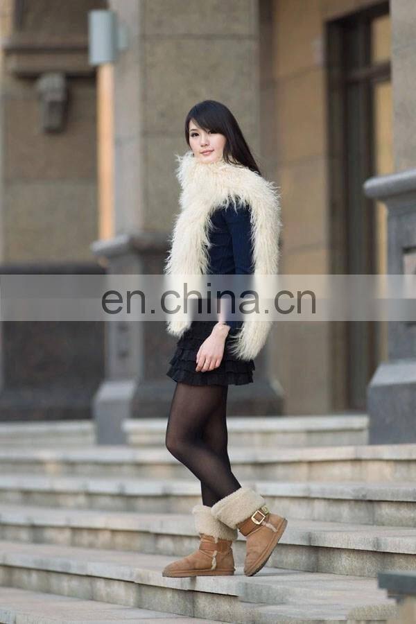 new arrival Pastel color Mongolian Lamb Fur winter Scarf shawl European style