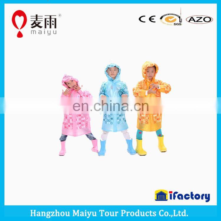 Maiyu 100% waterproof kids raincape cute with hood
