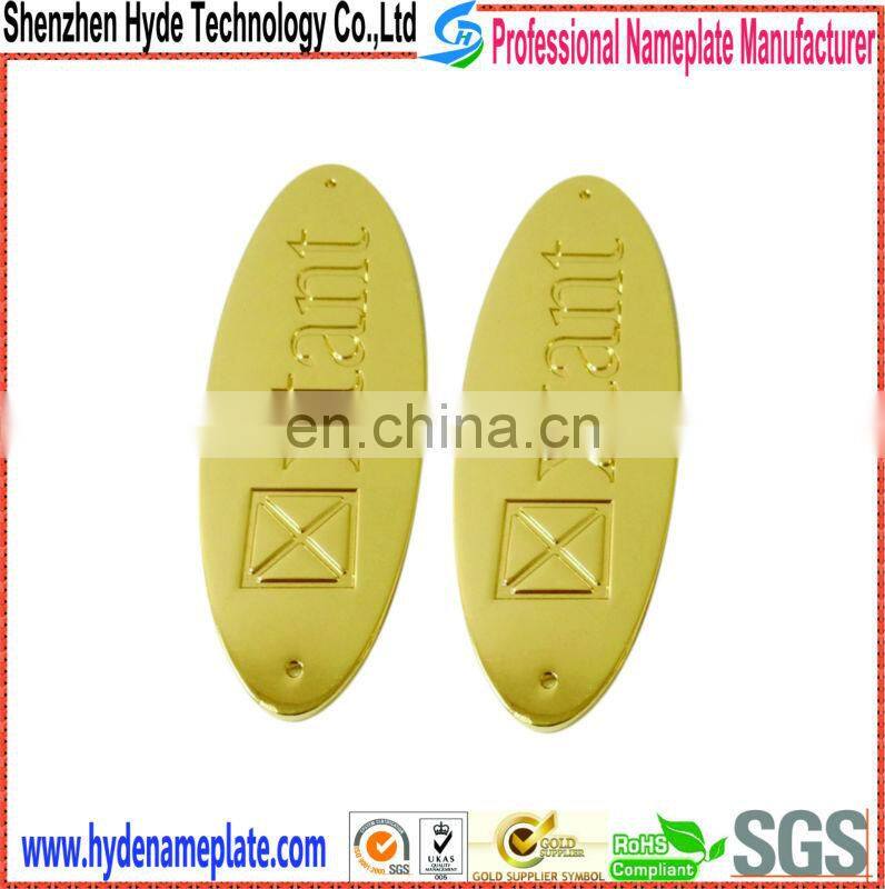 with fashion design badge, metal custom luggage tag