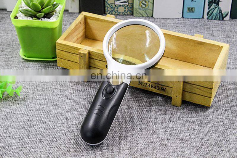 3 LED Reading Magnifying Glass 3X 45X Handheld Magnifier