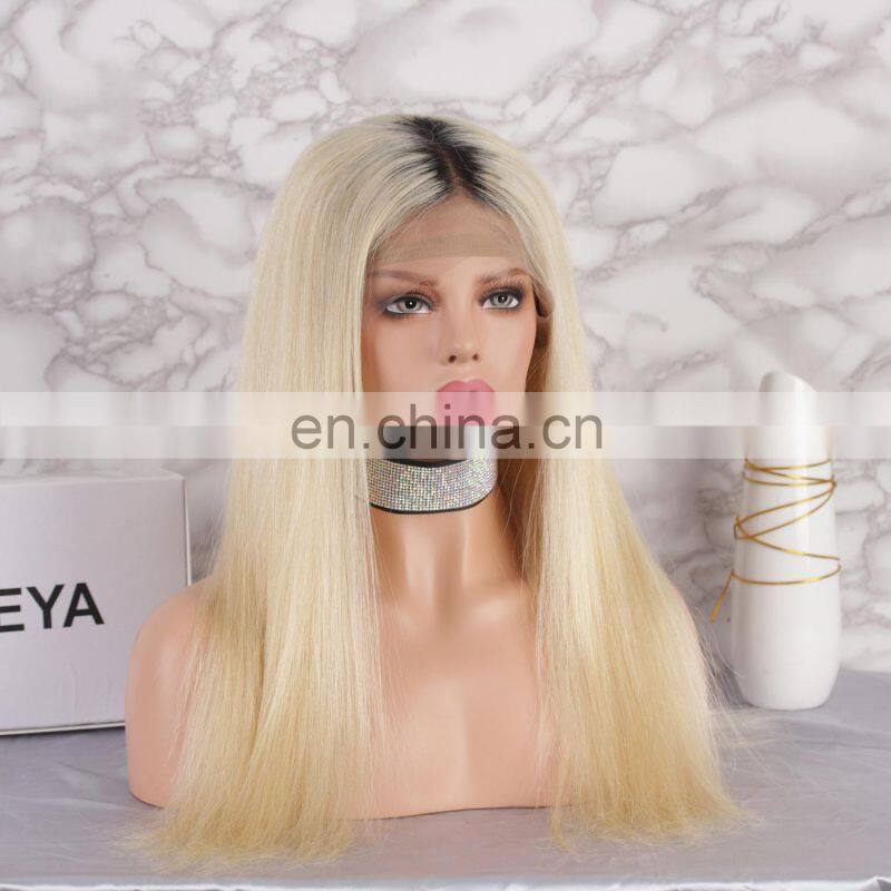 Milky way hair 100% brazilian Hair blonde wig lace front