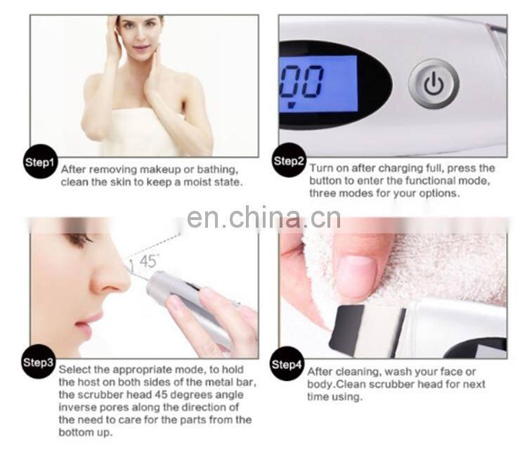 Professional skin scrubber beauty salon equipment Rechargeable Exfoliating body Skin scrubber