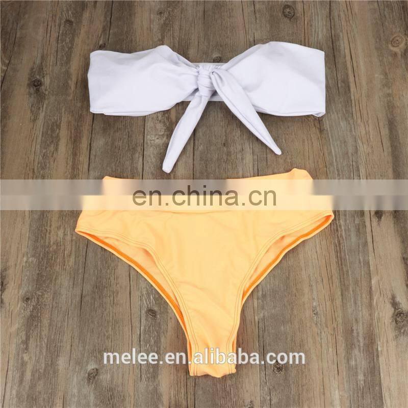 high waist sexy bikini Sexy printing lattice tie Chest pad Thong Beach spa bikinis swimwear women swimsuit biquini swimwear