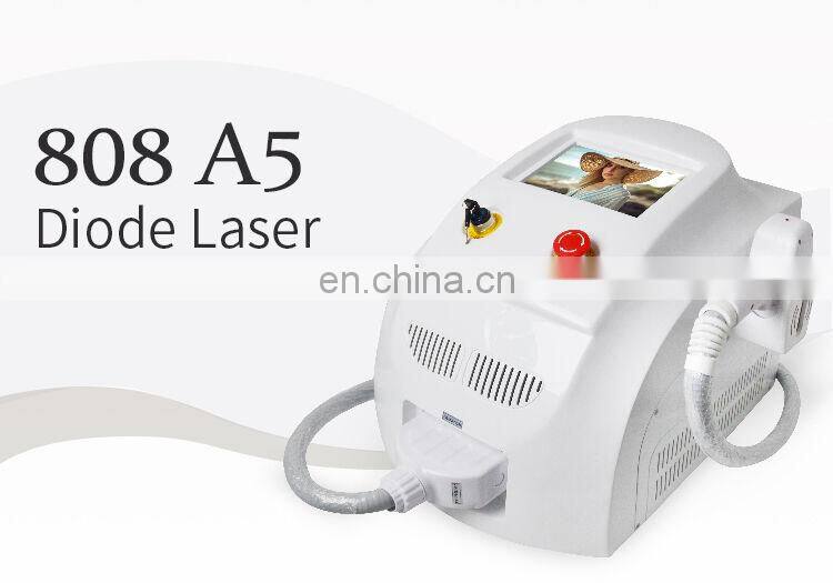 Safe permanent 800w portable laser 808 nm diode laser hair removal machine with 2 filters