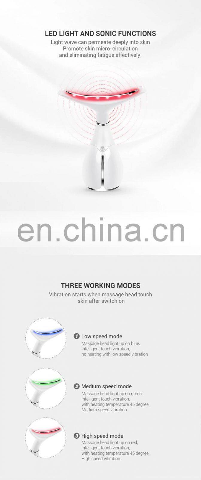 2021 face lift and neck lift anti-wrinkle device led light therapy massager