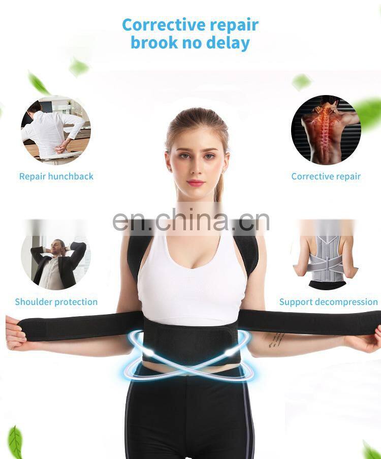 Factory Direct Price Neoprene Breathable Back Support Belt Posture Corrector for Neck Back and Shoulder