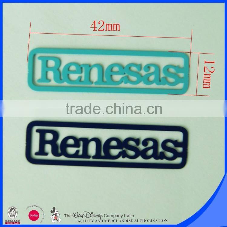 Etching letter bookmark with assorted color painted from factory