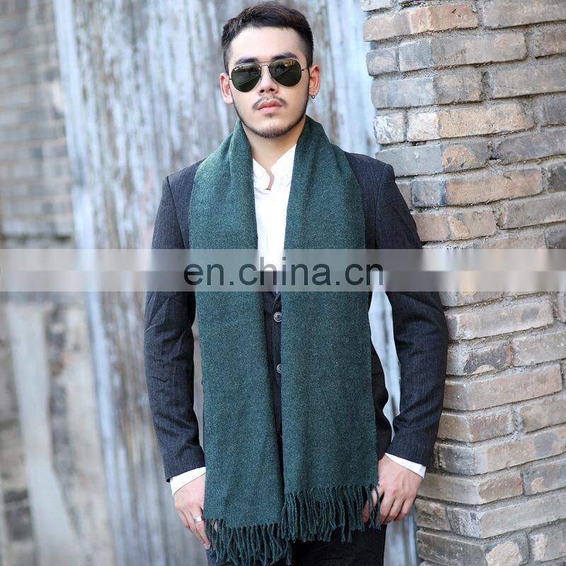 60*190cm Custom branded scarf men's autumn and winter style Korean solid color cashmere scarf wild long warm dual-use shawl