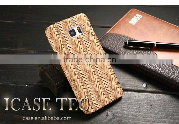 Newest Phone Case for Samsung Galaxy S6 Edge, High Quality Weave Pattern PU Leather Phone Cover for Samsung Galaxy S6 Edge Plus