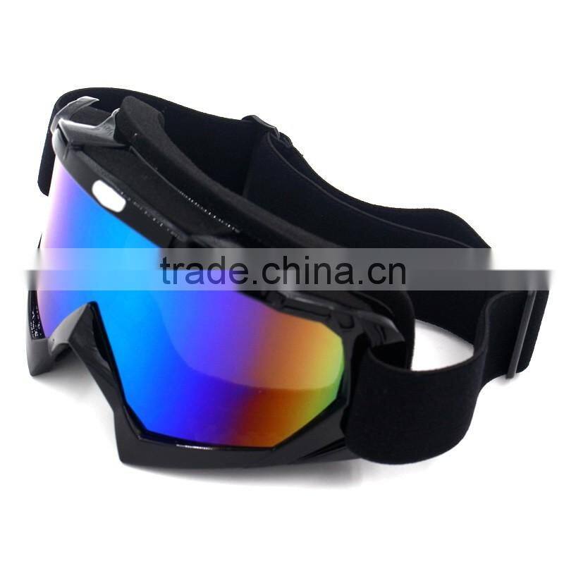 Latest scratch mirrored colorful motocross goggles with CE certified