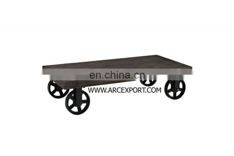 wooden cart table