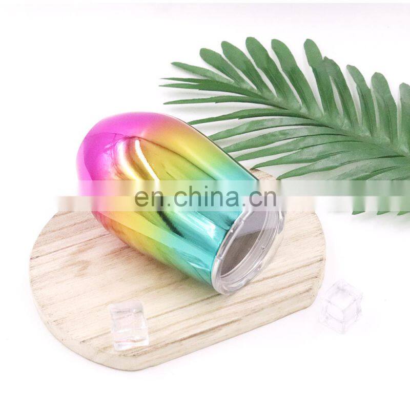 Hangzhou Watersy Colorful Outdoor Egg Shaped Powder Coating vacuum insulated stainless steel custom enamel tin mug wholesal