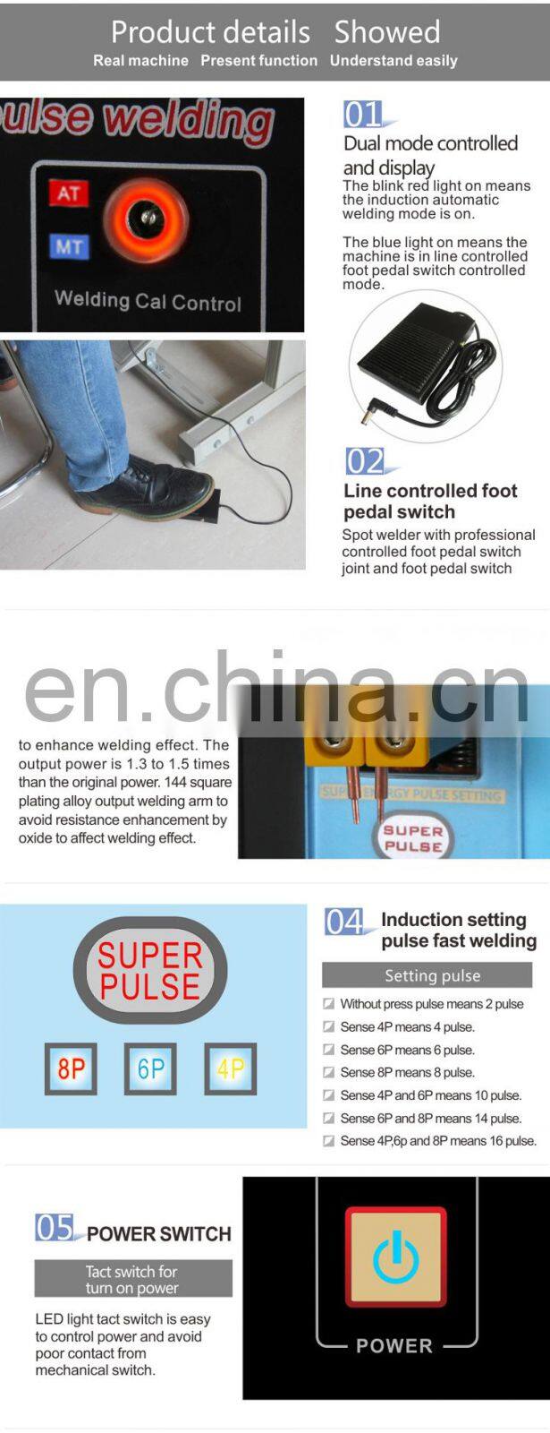 737G+ Spot Welder 110V 4.3KW Welding Machine with S-70BN Welding Pen for 18650 Battery Pack