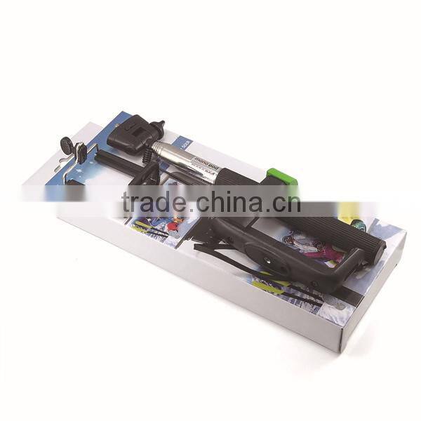 2015 Extendable Wired Selfie Stick Z07-5 plus Handheld Telescoping Monopod Built-in Shutter With Mount Clip Phone