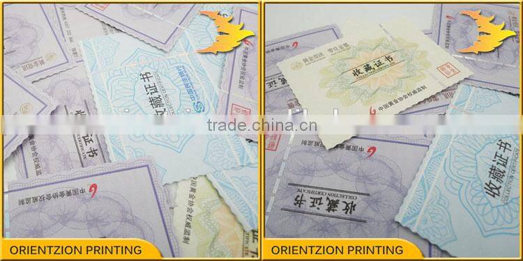 Security Label, Security Card, Product Certificate.