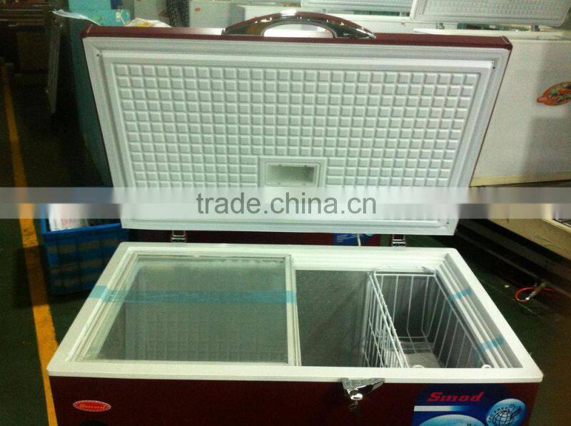 low power consumption solid door chest freezer, top open chest freezer