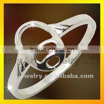 hot sell fine jewelry high quality elegant lady simple plain silver ring