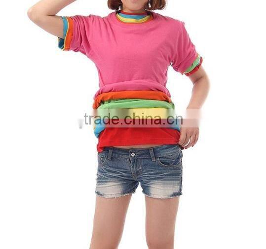 Custom Promotion Sublimated Printing T-shirts, round neck color T-shirt