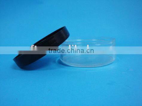 small capacity transparent color cosmetic jar, empty cream glass jar with aluminum cap