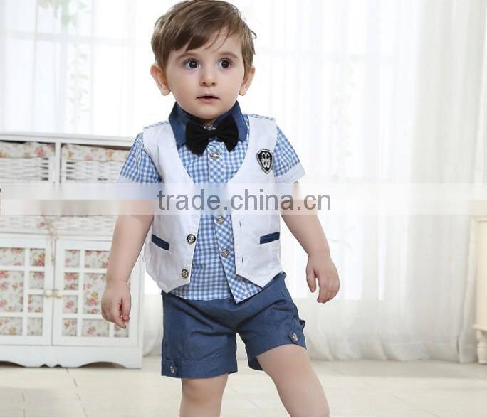 Handsome Boy Collections Children Clothing Sets Three Piece Summer Clothes Sets