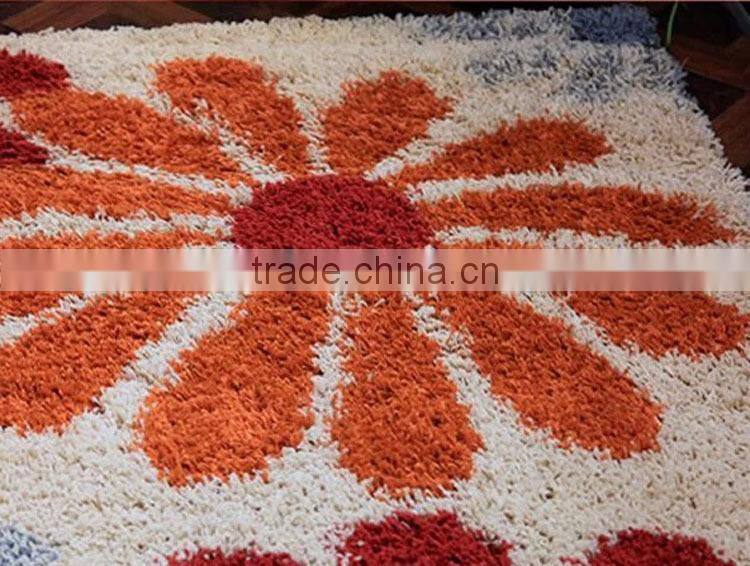 Good quality soft design flower home decorative floor polyester carpet