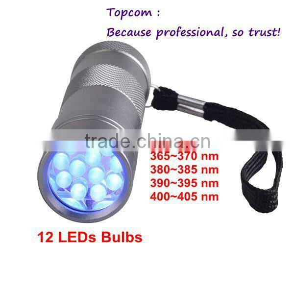 Hot sellers Aluminum 390~395nm pets UV Blacklight Flashlight