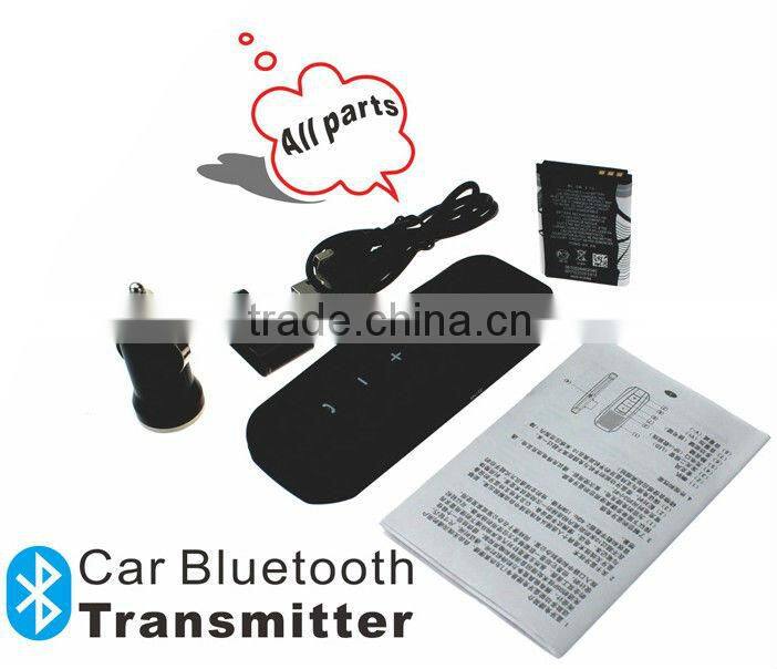 2013 Best Quality new support five lauguage change super mini handsfree bluetooth car kit v3.0