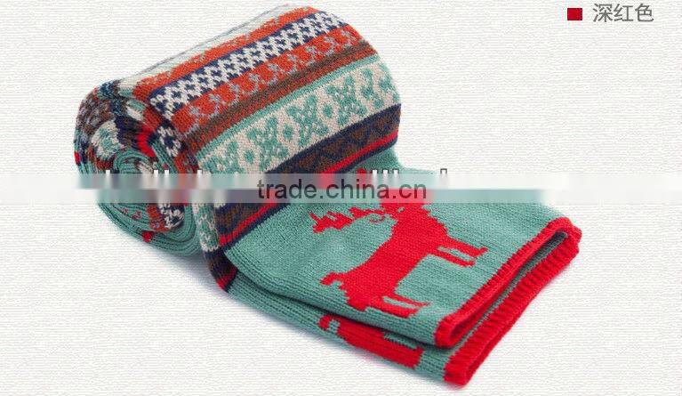 Fashion Knitted Dear Women Winter Scarf