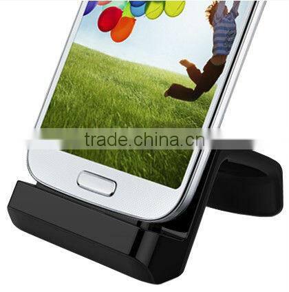 For Samsung Galaxy S4/s3/note2 Wave-shape Universal Cradle with Adjustable Micro Connector in Retail Packing