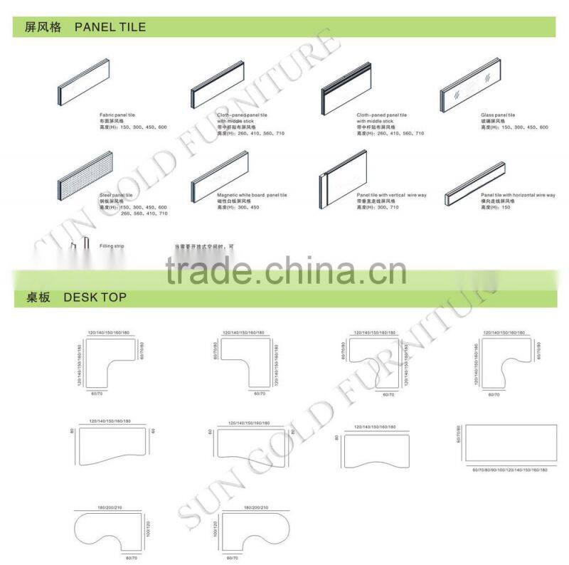 Unique Home study Wooden Table Workstation/ 2 seater Office Cubicle ( SZ-WS435)